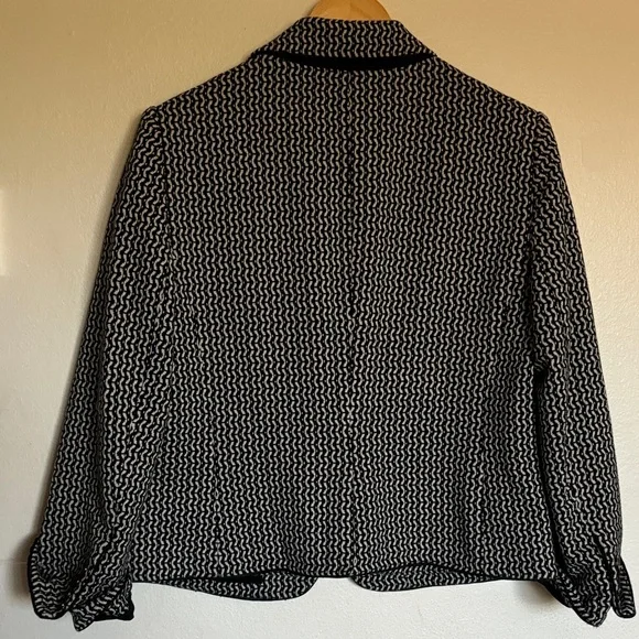 Ann Taylor Newbury Women's Blazer Women's in Geo Black & White US Size 10 - Picture 5 of 11